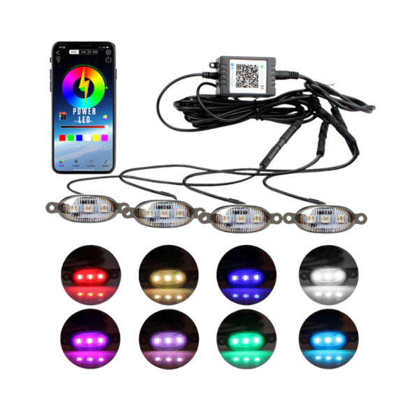 DRL Parrilla RGB Bluetooth 5 Leds - Imagen 3