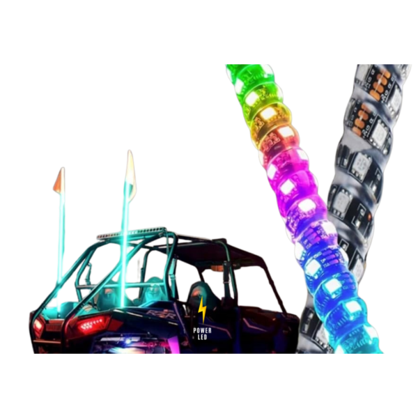 Antena LED RGB 122cm 2 piezas